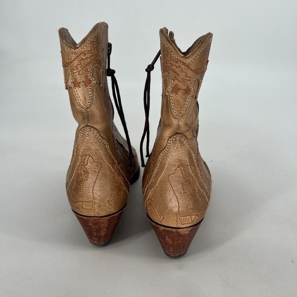 Free People Frontier Doodle Boots Womens 7.5 Western Rodeo Country Embroidered - Picture 6 of 15